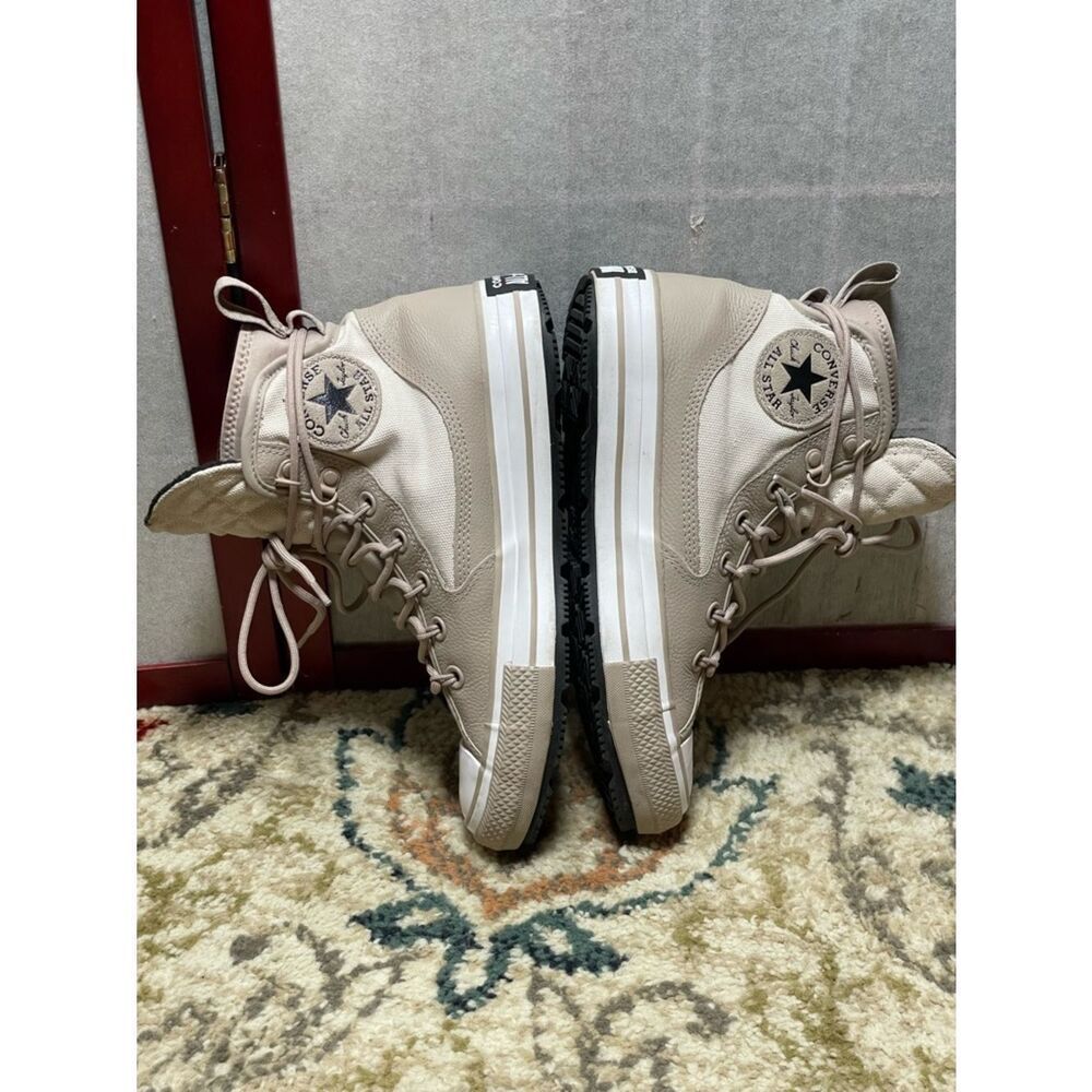Converse Chuck Taylor Beige & White-Star All Terrain High-Top Sneakers (Unisex) - Picture 11 of 15